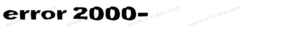 error 2000字体转换